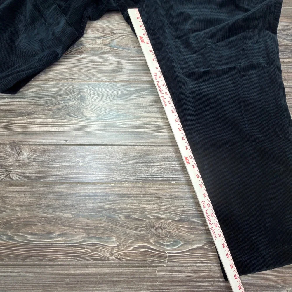 Polo Ralph Lauren Men 48Bx30 Corduroy Pants Black Stretch Classic NEW CUT TAG